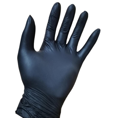 Powder Free Black Textured  Nitrile Vinyl Synthetic Gloves Disposable Gloves Perfect For B2B Applications