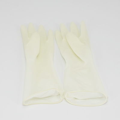 Medical Disposable Latex Examination Gloves / latex gloves white