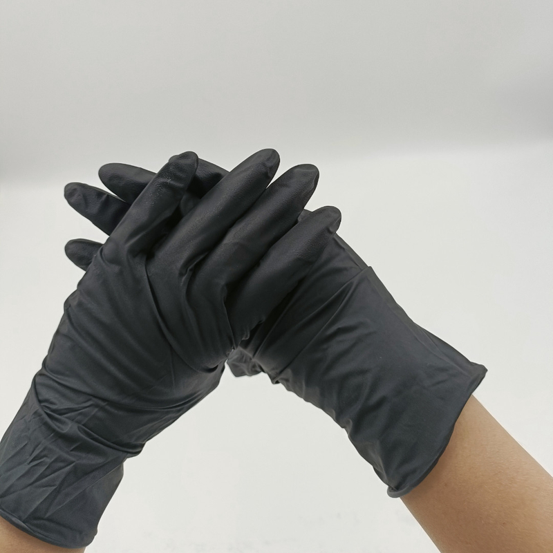 Ambidextrous diamond Texture quality grip pattern industrial nitrile glove