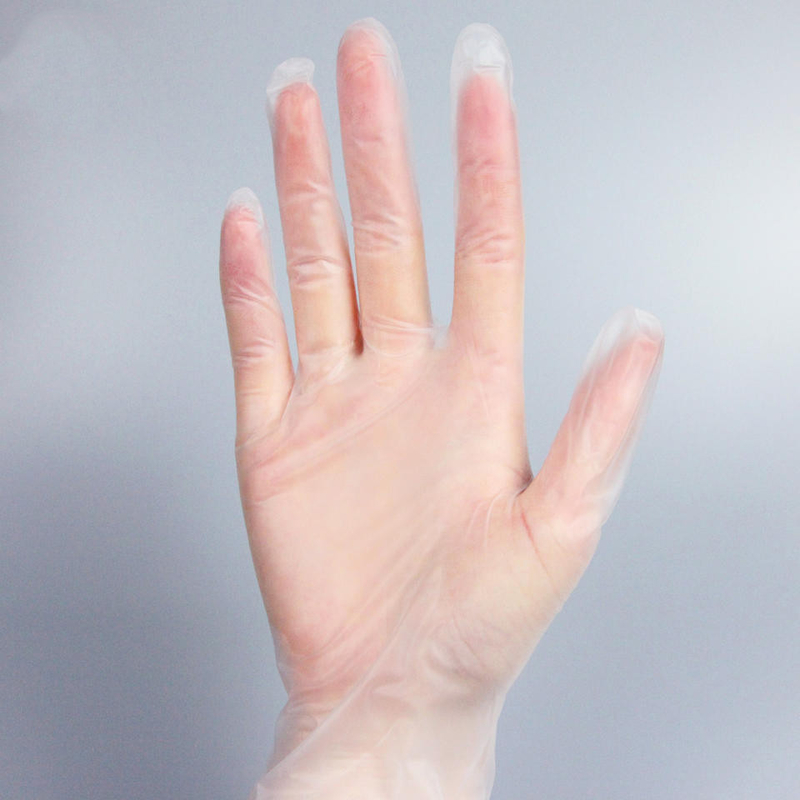 Clear Powder Free Vinyl Disposable Plastic Gloves Smooth Touch