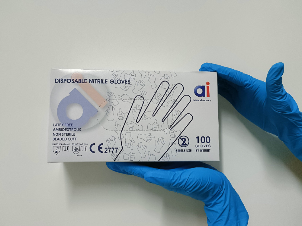 Nitrile Gloves 1000 Pcs Disposable Blue, Small/Medium/Large/XLarge, No Latex No Powder
